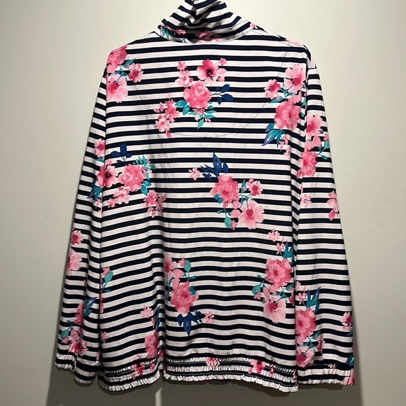 ALIA PLUS STRIPES FLORAL LIGHT JACKET WOMEN SIZE 2X - Picture 7 of 10